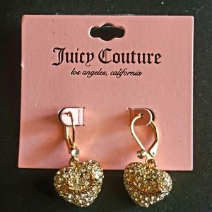 Rhinestone Heart Drop Earrings